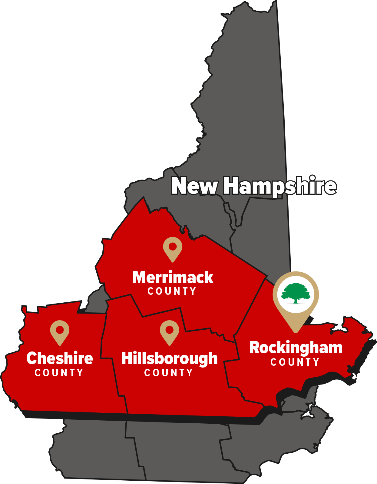 Alliance Landscaping Service Areas in New Hampshire